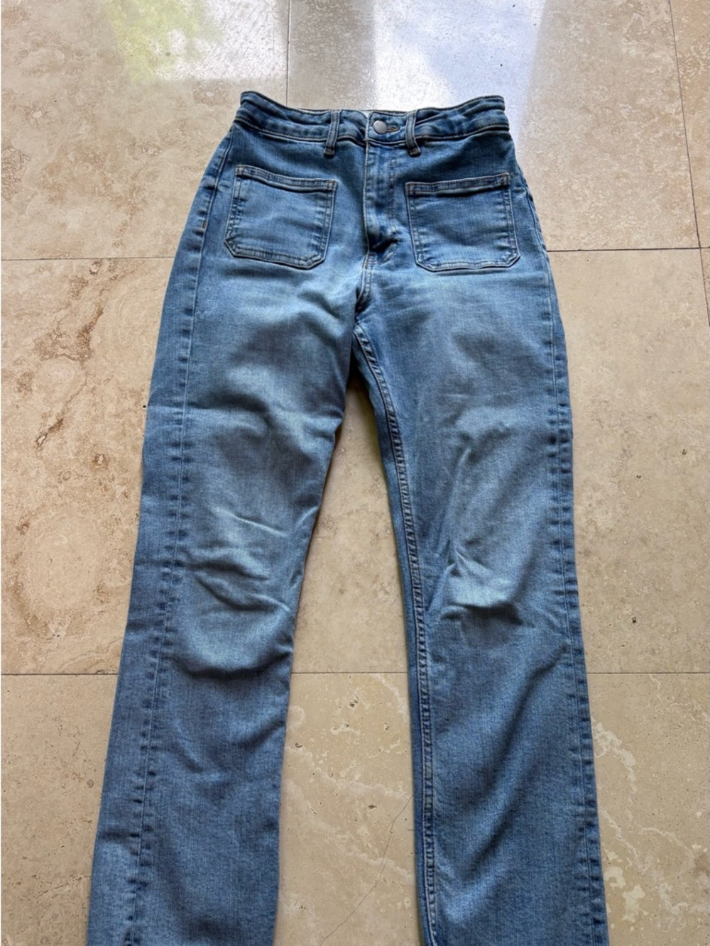 Zara High-Rise Light Blue Straight Jeans - Women